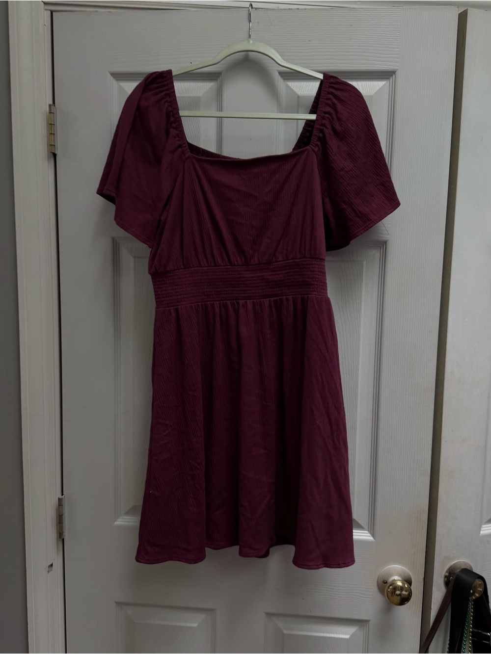 Old Navy Plum Short Square-Neck Mini Dress